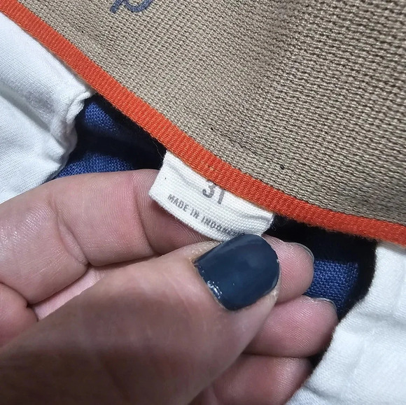 Gap Linen Blend Lived In Chino Shorts, Navy Blue Ikat Print, Men's Size 31, EUC! - Picture 8 of 9